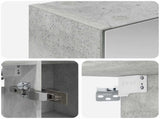 Bathroom Mirror Cabinet Concrete Grey 70 x 14.5 x 70 cm 889098
