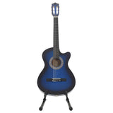 12 Piece Western Classical Guitar Set with 6 Strings Blue 38 70135