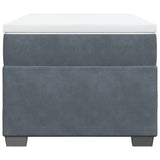 ZNTS Box Spring Bed with Mattress Dark Grey 90x200 cm Velvet 3285258