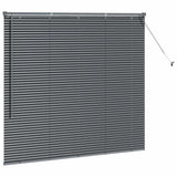 Venetian Blinds Manual Dark Grey 130 x 140 cm Aluminium 42006055