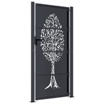 Garden Gate Anthracite 105x205 cm Steel Tree Design 153159