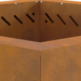 Smokeless Fire Pit Brown 58 x 58 x 51 cm Weathering Steel 858981