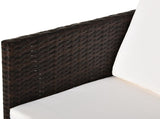 2 Seater Rattan Cube Garden Furniture Set, Rattan Dining Set with Cushions, Outdoor Dining Table and T3398P328390