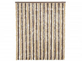Fly Curtain Dark Brown and Beige 118x220 cm Chenille 4004885