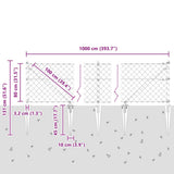 Welded Wire Fence with Spikes 10 x 0.8 m 3351212
