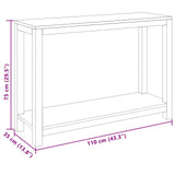 Console Table Natural 110 x 35 x 75 cm Solid Teak Wood 42024253