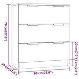 3 Piece Sideboards Sonoma Oak Engineered Wood 3115782