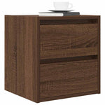 ZNTS Wall-mounted Bedside Cabinets 2 pcs Brown Oak 38x34x40 cm 861260