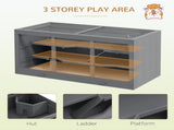 Wooden Hamster Cage, Small Animals Hutch with Tray, Openable Top, Exercise Play House Pen, 115L x T3398P425406