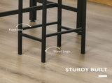 120x60cm Bar Table Set, Breakfast Table with 2 Stools, 3-Piece Counter Height Dining Table & Chairs T3398P342288
