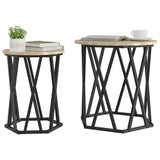 Coffee Table 2 pcs Sonoma Oak Engineered Wood and Steel 868262