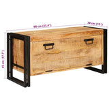 Shoe Cabinet with Door Brown 90 x 38 x 45 cm Solid Mango Wood 4016721