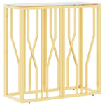 Console Table Gold 70x30x70 cm Stainless Steel and Glass 350034