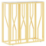 Console Table Gold 70x30x70 cm Stainless Steel and Glass 350034