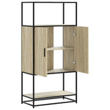 Highboard Sonoma Oak 68x35x139 cm Engineered Wood and Metal 849040