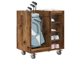 Golf Cabinet with Wheel Plain Old Wood 65 x 45 x 98 cm 899453
