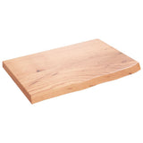 Wall Shelf Light Brown 60x40x cm Treated Solid Wood Oak 363648