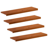 Stair Tread 4 pcs 100 x 30 x 2 cm Brown Solid Oak Wood 3449330