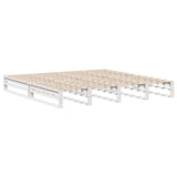 Bookcase Bed without Mattress White 200x200 cm Solid Wood 3323888