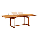 Garden Dining Set Natural Wood Solid acacia wood Large Extendable 3079641