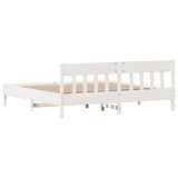Bed Frame without Mattress White 180x200 cm Super King Solid Wood Pine 3216204