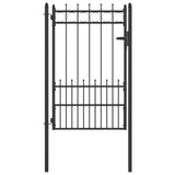 Fence Gate HORST Steel Black Lockable 42034071
