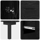 Sideboard Black Oak 69.5 x 34 x 90 cm Engineered Wood 882283