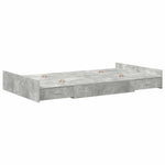 Storage Bed Frame Concrete grey 120 x 200 cm Engineered wood 3335304
