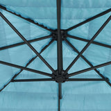 Garden Parasol with Steel Pole Blue 288x288x225 cm 4005106