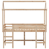 Loft Bed with Ladder and Roof without Mattress 90x200 cm 3282150