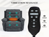 Power Lift Recliner Chair with Vibration Massage, Heat, USB - Grey T3398P422792