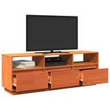 TV Cabinet Wax Brown 140x37x50 cm Solid Wood Pine 847122