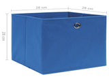 Storage Boxes 10 pcs Non-woven Fabric 28x28x28 cm Blue 325197