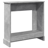 Fireplace Surround Concrete Grey 90x30x90 cm Engineered Wood 854592