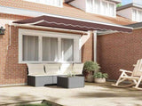 Retractable Awning Brown 300 x 200 cm Fabric 3329531