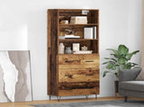 Highboard with Drawer 2 pcs Old Wood Engineered Wood 3415702