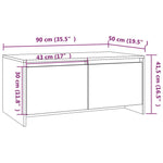 Coffee Table Black 90x50x41.5 cm Engineered Wood 809819