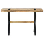 ZNTS Dining Table 120x60x76 cm Rough Mango Wood 321604