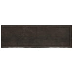 Table Top Dark Brown 160x50x cm Treated Solid Wood Oak 3156449
