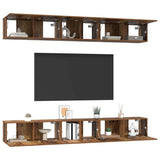 TV Cabinet Set Wall-mounted 6 pcs Old Wood Engineered Wood 3393474