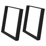 Dining Table Legs U-Shaped 2 pcs Black 100x cm Steel 4012804
