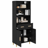 Highboard Black Oak 69.5 x 32.5 x 180 cm Engineered Wood 3416168