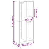 Wardrobe Sonoma Oak 80x50x200 cm Engineered Wood 3307758