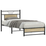 Bed Frame without Mattress Sonoma Oak 90x190 cm Single Engineered Wood 4106954