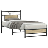 Bed Frame without Mattress Sonoma Oak 90x190 cm Single Engineered Wood 4106954