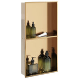Shower Niche Brushed Gold 32x62x9 cm Stainless Steel 4005133