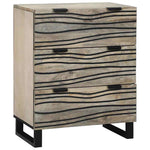 Sideboards 2 pcs White 60 x 33.5 x 75 cm Solid mango wood 3310046