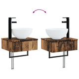 Bathroom Furniture Set 3 pcs Old Wood Engineered Wood 3405595