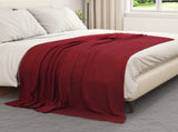 Throw Blankets 24 pcs Bordeaux Red 200 x 150 cm Fleece 42017110