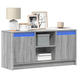 TV Cabinet with LED Grey Sonoma 100x34x50 cm Engineered Wood 852192